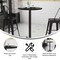 Flash Furniture Round Laminate Table Top, Laminate Top, Wood Grain XU-RD-30-BLKTB-T2222B-GG - alternate 3